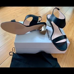 Nicholas Kirkwood NWT black leather sandals sz 42